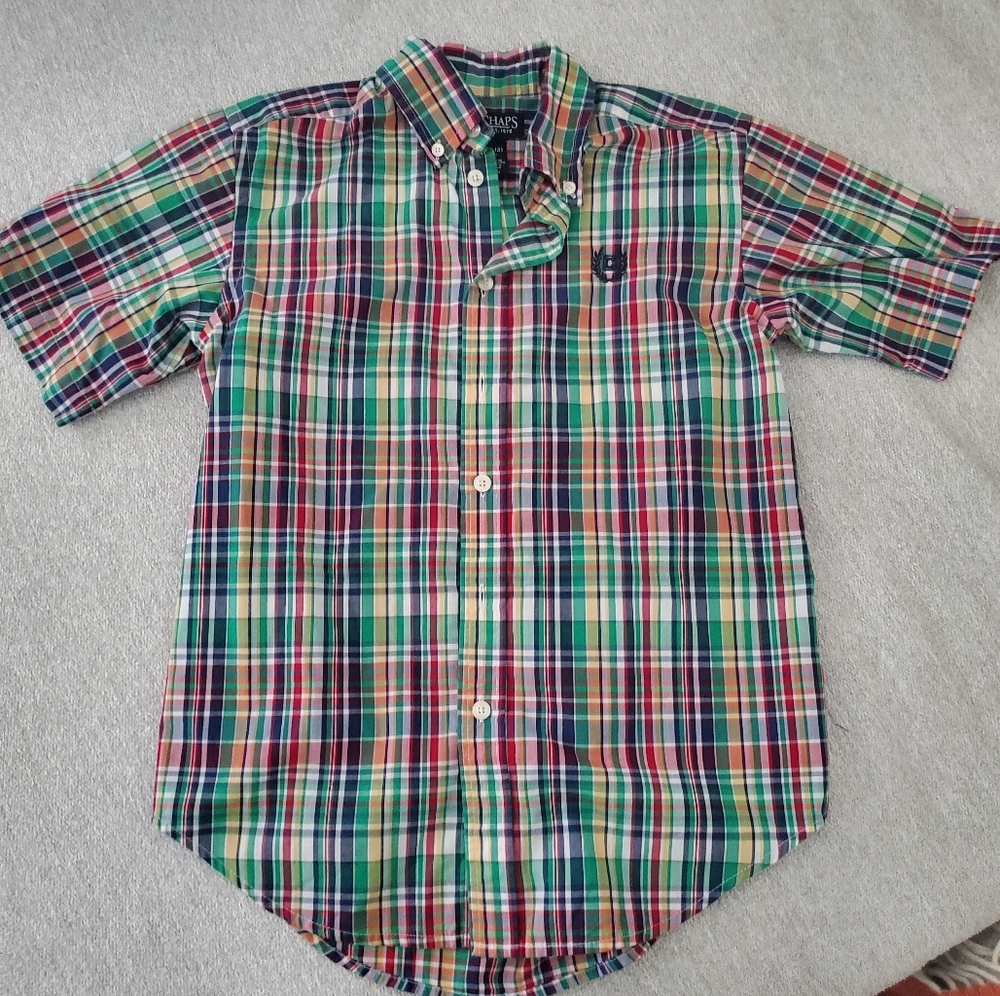 Chaps Boys  short sleeve oxford shirt 10-12